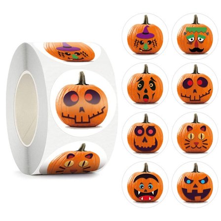 2 stk Halloween Stickers Label Sticker 1,5 TOMMENDE TYPE B TYPE B