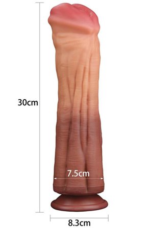 Kjøp Lovetoy Dual Layered Platinum Silicone Cock 30cm - Dildo | God pris