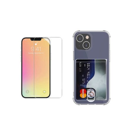 Skal med Korthållare och Skärmskydd iPhone 14