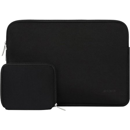Laptop Sleeve 13 tommer, 13-tommers laptop sleeve til MacBook Air M4 M3 M2 M1 2025-2018 / Pro 13 M2 M1 2025-2016 med lille taske til computer, sort [