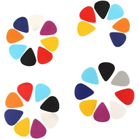 B 30 st Guitar Picks Plectrums Celluloid Guitar Picks 0.46 0.71 0.96mm Färgglada Bekväm Känsel