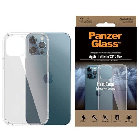 PanzerGlass ClearCase Military Grade antibakterielt etui til iPhone 12 Pro Max - gennemsigtigt