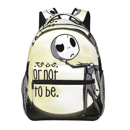 a228 Painajainen ennen joulua -reppu kouluun ja ulkoiluun, kevyt ja vedenpitävä päiväreppu, tyylikäs kirjalaukku opiskelijoille ja aikuisille c228