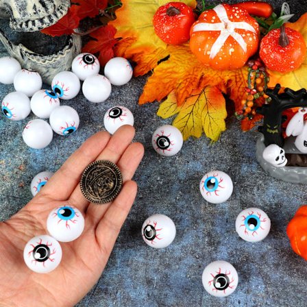 60 stk. Plastik Halloween Øjne Bordtennis Øjne til Børn T