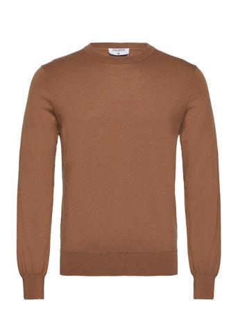 Merino Sweater Strikkegenser M. Rund Krage Brun Filippa K*Betinget Tilbud