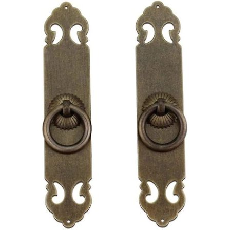 Vintage Messing Straight Plade Trækgreb Knapper Skuffe Skab Bogreol Garderobe Døre Og Vinduer