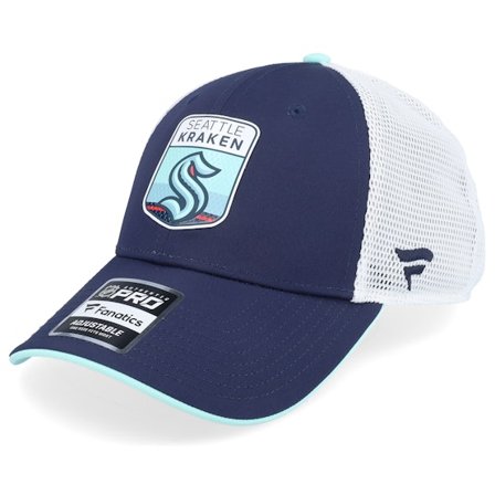Fanatics - Azul trucker Gorra - Seattle Kraken Authentic Pro Draft Podium Black/White Trucker @ Hatstore