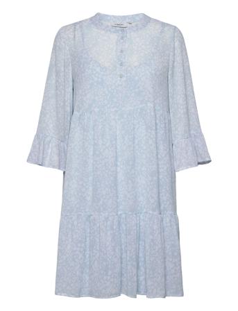 Mschpaulie Rikkelie 3/4 Dress Aop Dresses Summer Dresses Blå MSCH Copenhagen*Betinget Tilbud