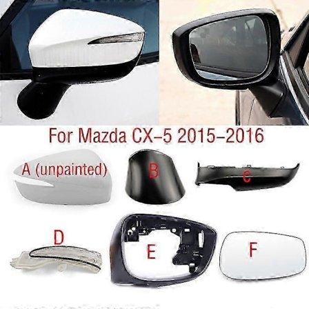 Til Mazda CX-5 CX5 2015 2016 Bil Sidespejl Ramme Nedre Base Dæk Bagrude Spejl Blinklys Lampe Linse Glas