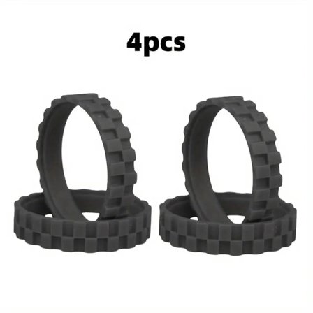 4-delt hjul- og dekksett - sklisikre gummidekk - stillegående - enkel montering