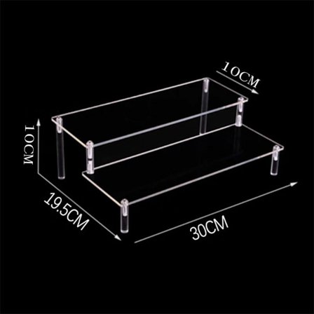 Akryl Display Stand Figur Hylde 30X10CM TO-LAGS TO-LAGS