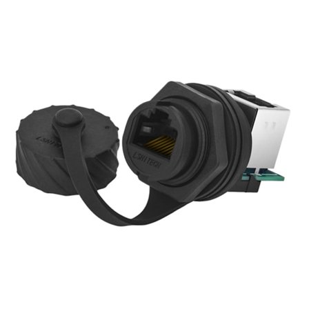 RJ45 Ethernet-kontakt hanne til hunner Industriell vanntett høyhastighets forseglet stikkontakt Panelmontering