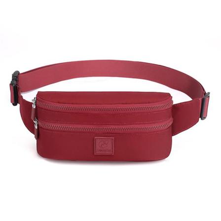 Vattentät Nylon Crossbody Väska Utomhussport Telefon Midjeväska Red