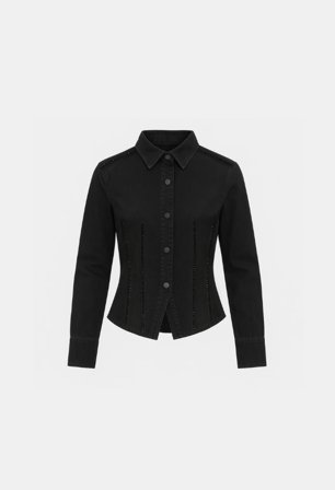 CAMILLA PIHL - Eloise Embellished Shirt - Black - 36