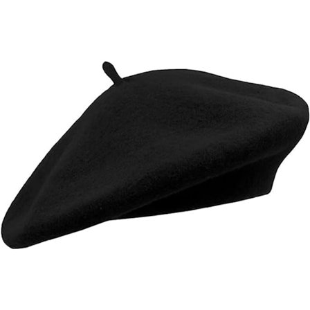 Voksen Uldblød Beret Hat til Mænd og Kvinder - Fransk Stil Beret Hat - Ensfarvet Klassisk Farve Beret Hat, Unisex Blød Varmt Udendørs Vintage Kunstner