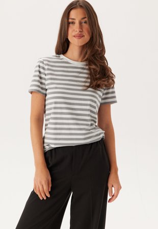 Pieces-Pcria Ss Tee Stripes Noos-L