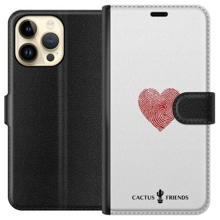 Kompatibel Tegnebogsetui til Apple Apple iPhone 15 Pro Max Cactus and Friends - Fingerprint Love