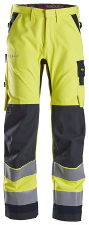 Snickers Workwear 6360 ProtecWork Arbetsbyxa varsel, gul/marinblå C46, Kläder