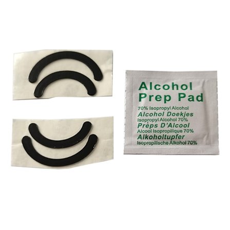 2 Set Mus Skates för Pebble Mus Fötter Pads Ersättningsglid Fötter