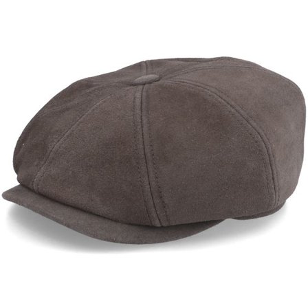 Stetson - Brun flatcap Keps - Hatteras Calf Split Brown Flat Cap @ Hatstore