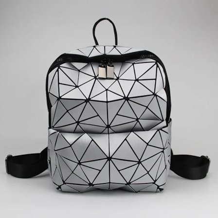 Ny Dam Ryggsäck Geometri Lappverk Ryggsäck för Tonåring Student Skolväska Holografisk Ryggsäck Små Ryggsäckar Mochila~05625