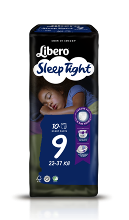 Libero SleepTight 9 Pannolini Da Notte Per Bambini 22-37kg 10