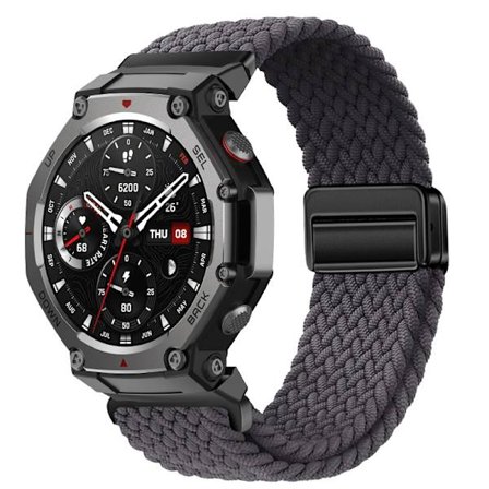 Elastiskt Flätat Magnetband Kompatibelt med Amazfit T-Rex 2 - Armband i Nylon