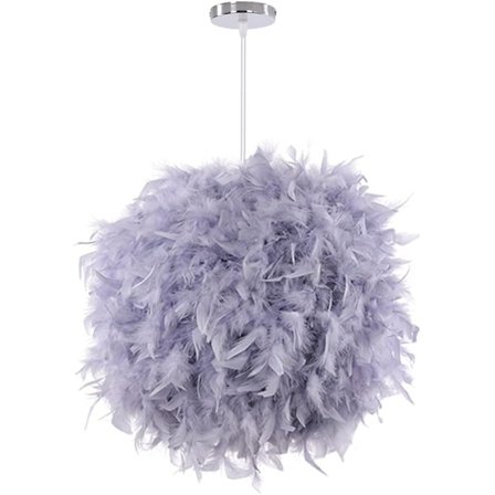 Varm Fjerlampe Vedhæng, Moderne Kugleformet Pendellampe 30CM, E27 Loftlampe Dekoration, Kompatibel med Stue Soveværelse Børneværelse