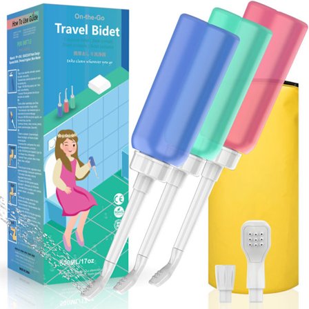 Bærbar bidet, manuel bidet, numsevasker, hygiejneskyller til mor og barn (500 ml)