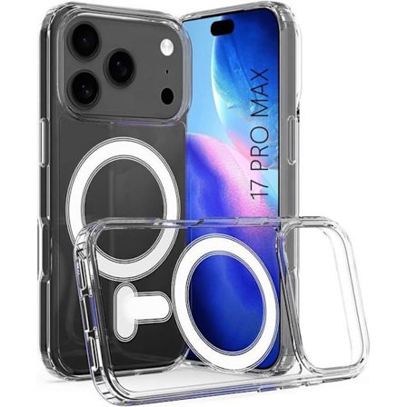 Coque til iPhone 17 Pro Max - BOOLING - Beskyttelse med Magnetisk Cirkel - Gennemsigtig