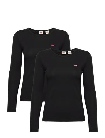 Ls 2 Pack Tee A0787 Ls Two Pac Langærmet T-shirt Sort LEVI ́S Women