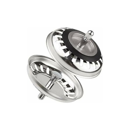 Set med 2 kjøkkenvaskpropper i rustfritt stål, universell kjøkkenvaskfilter 79.3mm, anti-blokkerende vaskpropp i rustfritt stål, for kjøkken og bad