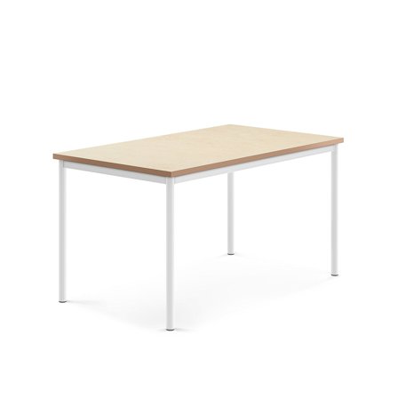 Tisch SONITUS, 1400x800x720 mm, Linoleum beige, weiß