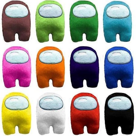 12-pack Among Us Plyschleksaker - Söta Gosedjurs-samlarobjekt för Barn