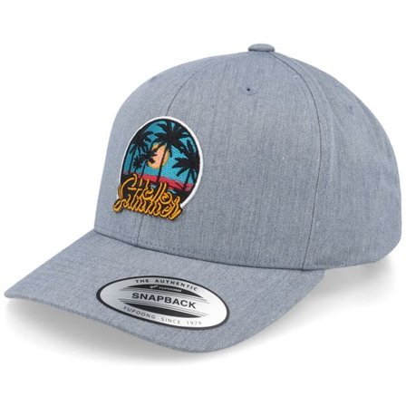 Kiddo Cap - Grå adjustable Keps - Hello Summer Palm Sunset Grey Adjustable @ Hatstore
