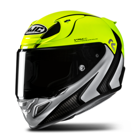 Casco Integrale HJC RPHA 12 Kos Fluo Giallo/Nero/Grigio L
