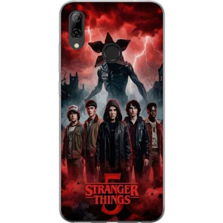 Yhteensopiva Puhelinkuori Huawei Huawei P smart 2019 Pimeä Stranger Things -inspiroima fantasiakuvaus salamalla, dramaattisella taivaalla ja intensii
