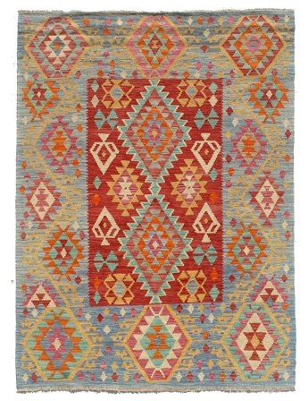 Oriental Kilim Afghan Old Style Rug 148X199 Wool, Afghanistan
