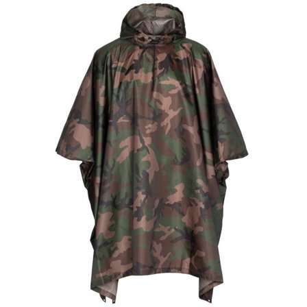 Sadeponcho camo-kuviolla, yksi koko