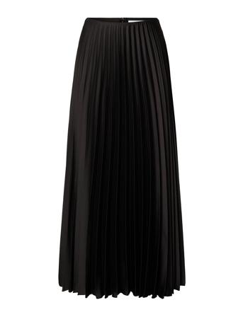 Slftina Hw Ankle Plisse Skirt Noos Skirts Svart Selected Femme*Betinget Tilbud