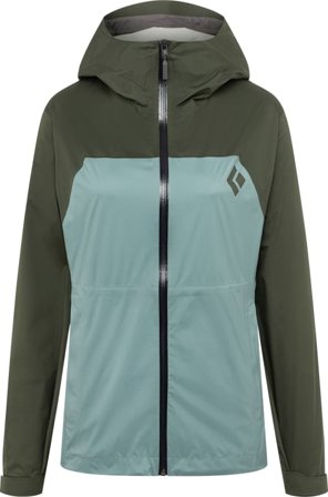 Black Diamond Women's StormLine Stretch Rain Shell Women rain jackets Green XS