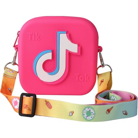 IC Liten axelväska Crossbody för små flickor. Musik tema rose red