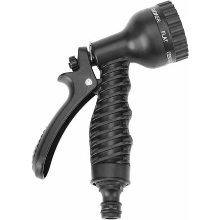 (Svart) Justerbar högtryckspistol för trädgård, vatten och bil, P