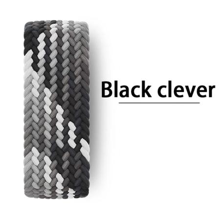 Flätad Solo Loop För Apple Watch Band 44mm 45mm 42mm 40mm 38mm 41mm Ultra 49mm armband correa iwatch series 9 7 8 5 SE 6 Rem Black clever M