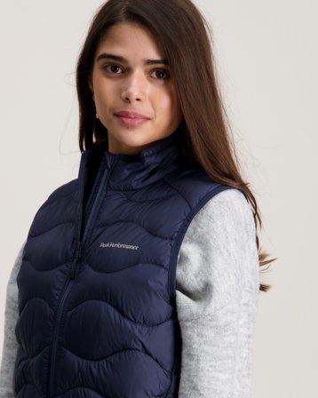 Peak Performance Jr Helium Down Vest Niebieski Kamizelki Dziewczyna - Kids Brand Store