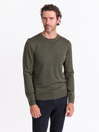 MATCH - Berto merino genser - Mario Conti - Str. XXL - Herre - Gensere & Cardigans - Grønn - 100% ull-merino