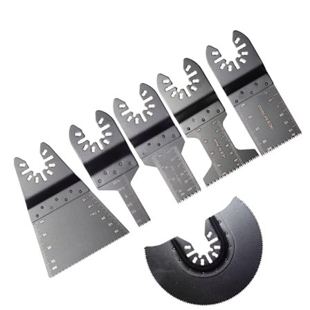 6 stk. oscillerende klinger i højt kulstofstål til anvendelser med plastikmetalsskruer