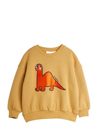 Mini Rodini Dino Application Red Sweatshirt - Yellow - 128/134