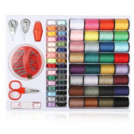 64 ruller Symaskine Linjetrådsspole Sæt Bobbin Bomuld