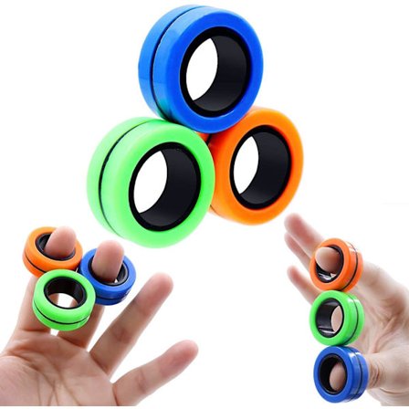 Funny Fidget Spinner Magnetic Bracelet Ring Unzip Toy Magic Ring Props Tools Anti Stress Figet Toys Stress Child Toys Relief